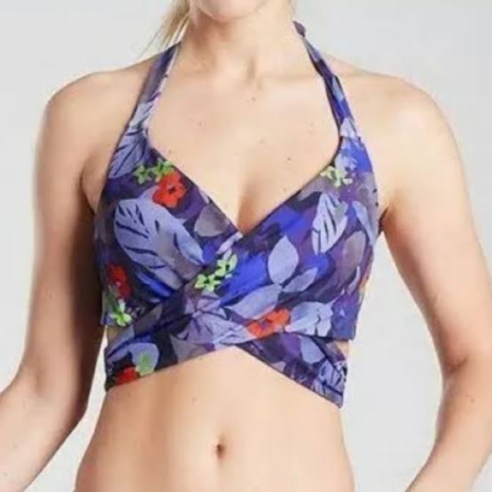Athleta Twilight Tropic Wrap Bikini Top